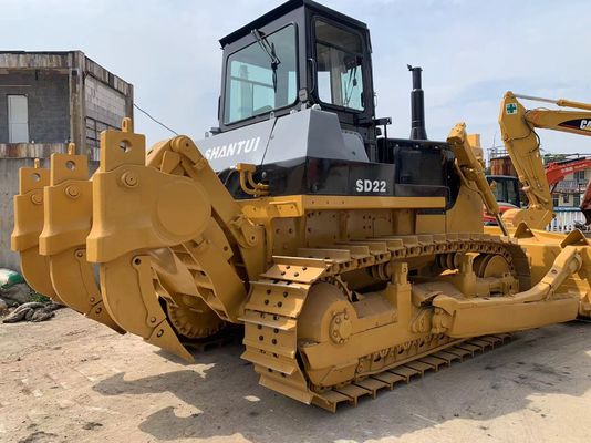 6 Way Blade SHANTUI SD22 हाइड्रोलिक रिपर के साथ सेकंड हैंड बुलडोजर