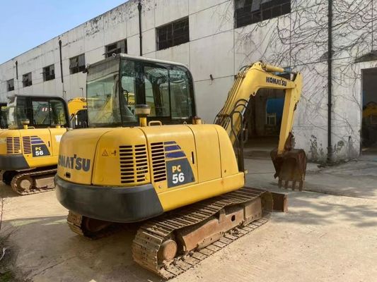 मूल रंग प्रयुक्त कोमात्सु PC56MR-2 मिनी उत्खनन मशीन उत्कृष्ट स्थिति में