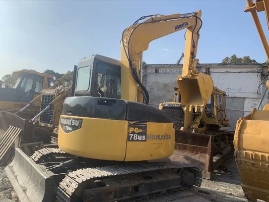 PC78US-6NO प्रयुक्त खुदाई मशीन मूल रंग सेकंड हैंड कोमात्सु खुदाई मशीन