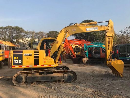 ऊर्जा की बचत इस्तेमाल किया Komatsu PC130 6 क्रॉलर उच्च स्थिरता मूल रंग