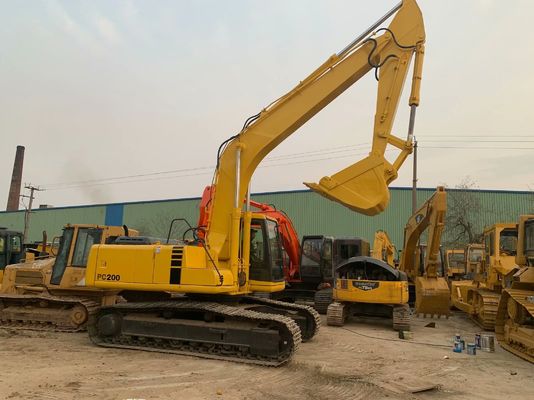 उच्च दक्षता इस्तेमाल किया Komatsu PC200 6 उत्खनन मूल जापान शक्तिशाली