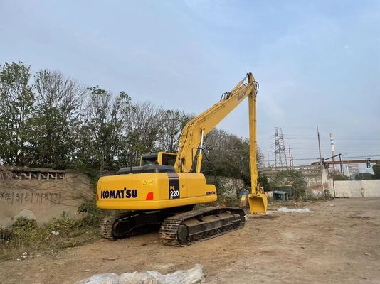 मूल जापान इस्तेमाल किया कोमात्सु उत्खनन मशीन पीसी220-7 18 मीटर लंबी बांह के साथ क्रॉलर