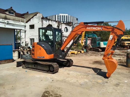 हिताची ZX55USR-5A प्रयुक्त मिनी क्रॉलर खुदाई अच्छी स्थिति में मिनी खुदाई प्रयुक्त