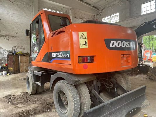 2012 वर्ष प्रयुक्त पहिया मिनी खुदाई Doosan DH150W-7 अच्छी स्थिति