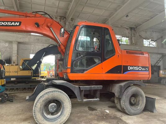 2012 वर्ष प्रयुक्त पहिया मिनी खुदाई Doosan DH150W-7 अच्छी स्थिति