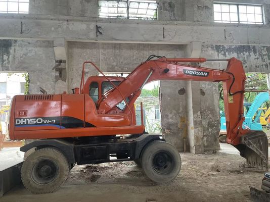 2012 वर्ष प्रयुक्त पहिया मिनी खुदाई Doosan DH150W-7 अच्छी स्थिति