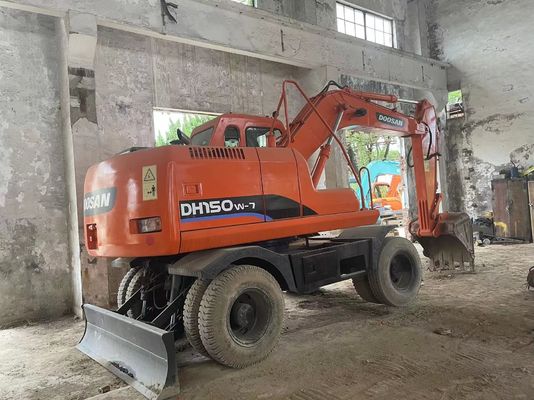 2012 वर्ष प्रयुक्त पहिया मिनी खुदाई Doosan DH150W-7 अच्छी स्थिति