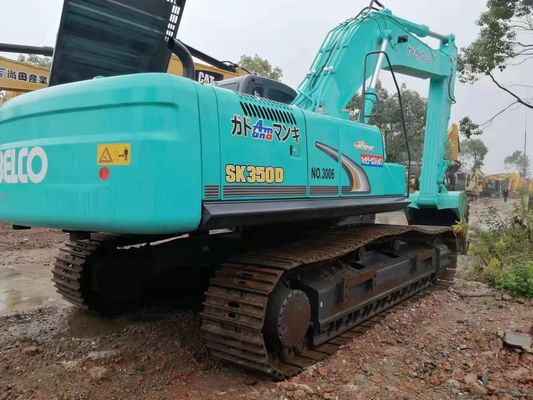 क्रॉलर प्रयुक्त उत्खनन Kobelco SK350-8 35 टन उत्खनन मूल पेंट के साथ
