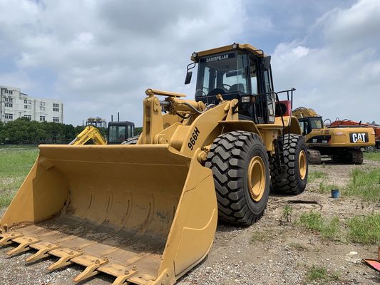 कम शोर 966H इस्तेमाल किया CAT पहिया लोडर उच्च दक्षता CAT इंजन के साथ