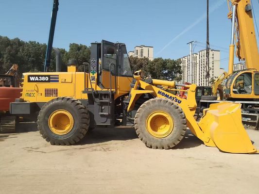 जापान WA380-3 प्रयुक्त कोमात्सु व्हील लोडर लंबे समय तक चलने वाली आसान रखरखाव