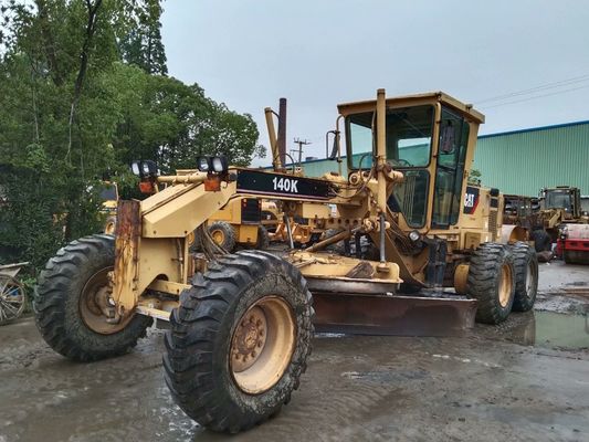 मूल यूएसए 140K प्रयुक्त सीएटी मोटर ग्रेडर उच्च उत्पादकता ईंधन दक्षता