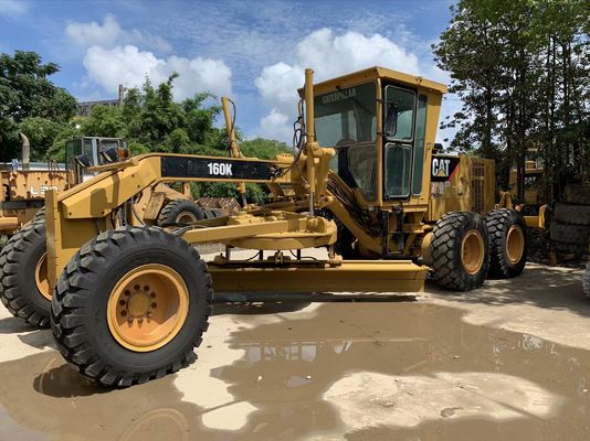 CAT 160K प्रयुक्त मोटर ग्रेडर उच्च दक्षता प्रयुक्त कैटरपिलर मोटर ग्रेडर