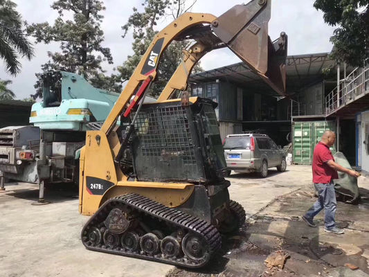 CAT 247B2 सेकंड हैंड स्किड स्टीयर लोडर लंबे समय तक चलने वाला CAT स्किड स्टीयर लोडर