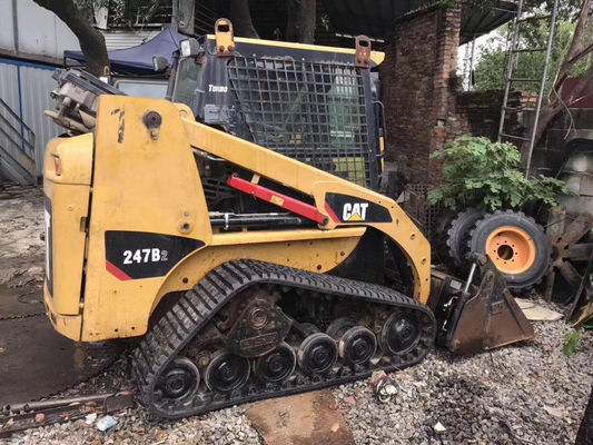 CAT 247B2 सेकंड हैंड स्किड स्टीयर लोडर लंबे समय तक चलने वाला CAT स्किड स्टीयर लोडर