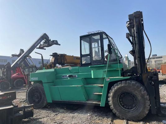 मित्सुबिशी F300 प्रयुक्त फोर्कलिफ्ट ट्रक दूसरा हाथ 30 टन फोर्कलिफ्ट उच्च क्षमता