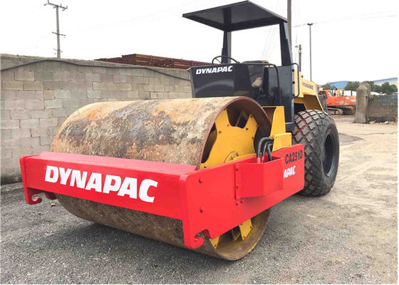 CA251D वाइब्रेटर चिकनी ड्रम प्रयुक्त Dynapac रोलर के साथ मजबूत शक्ति