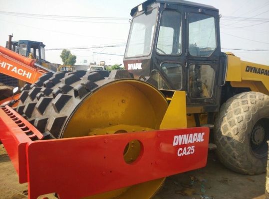 इस्तेमाल किया CA25 Dynapac एकल ड्रम रोलर भेड़ पैर के साथ स्थिर संचालन