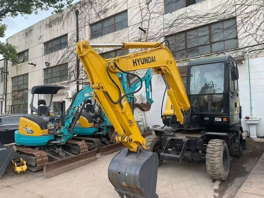 प्रयुक्त R60W-7 मिनी हुंडई पहिया उत्खनन स्थिर और उच्च दक्षता