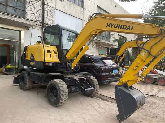 प्रयुक्त R60W-7 मिनी हुंडई पहिया उत्खनन स्थिर और उच्च दक्षता
