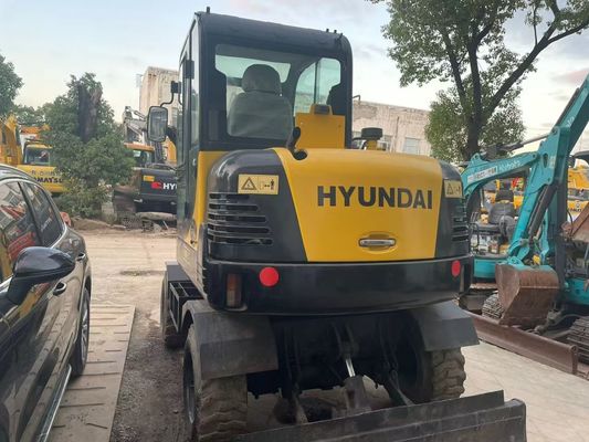 प्रयुक्त R60W-7 मिनी हुंडई पहिया उत्खनन स्थिर और उच्च दक्षता