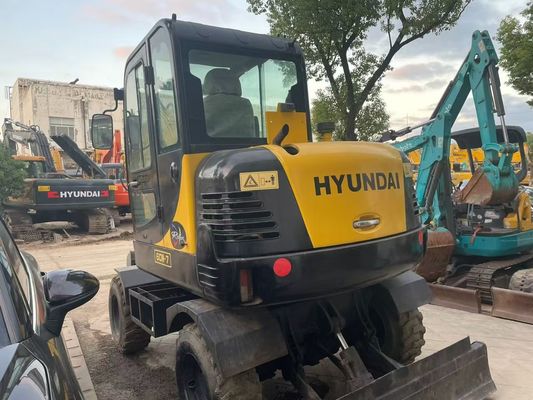 प्रयुक्त R60W-7 मिनी हुंडई पहिया उत्खनन स्थिर और उच्च दक्षता