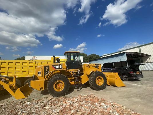 CAT 950H इस्तेमाल किया हुआ पहिया लोडर निर्माण स्थल अफ्रीका में इस्तेमाल किया गया फ्रंट लोडर