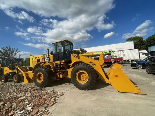 CAT 950H इस्तेमाल किया हुआ पहिया लोडर निर्माण स्थल अफ्रीका में इस्तेमाल किया गया फ्रंट लोडर
