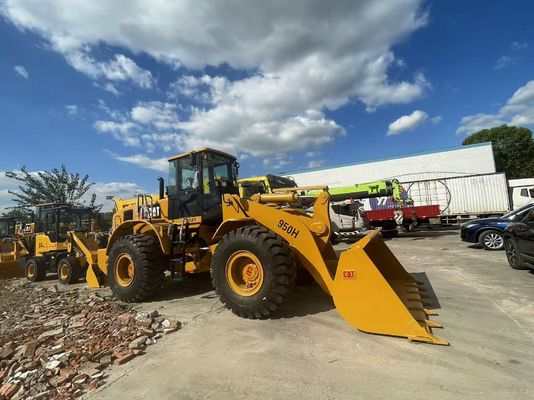 CAT 950H इस्तेमाल किया हुआ पहिया लोडर निर्माण स्थल अफ्रीका में इस्तेमाल किया गया फ्रंट लोडर