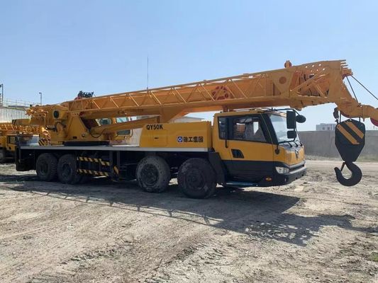 XCMG QY50K-II 50 टन प्रयुक्त ट्रक क्रेन उच्च क्षमता प्रयुक्त बूम ट्रक