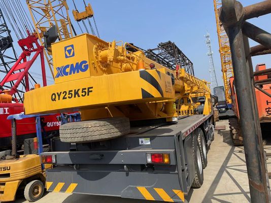 2021 वर्ष प्रयुक्त ट्रक क्रेन XCMG QY25K5F सुरक्षा संचालन 25 टन मोबाइल क्रेन