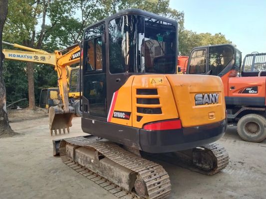 2020 वर्ष प्रयुक्त SANY SY60C-9 मिनी क्रॉलर खुदाई मूल रंग