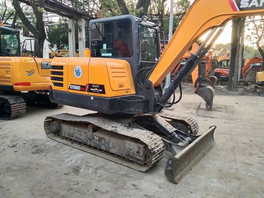 2020 वर्ष प्रयुक्त SANY SY60C-9 मिनी क्रॉलर खुदाई मूल रंग