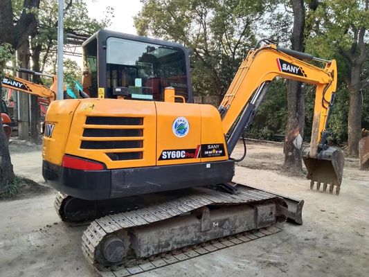 2020 वर्ष प्रयुक्त SANY SY60C-9 मिनी क्रॉलर खुदाई मूल रंग
