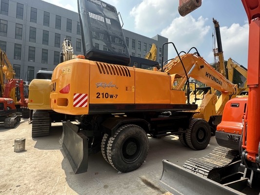 उत्कृष्ट स्थिति में मूल कोरियाई हुंडई आर210डब्ल्यू-7 व्हील एक्सकेवेटर